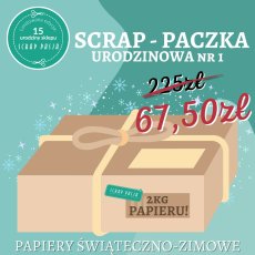 SPU01 SCRAP - PACZKA URODZINOWA nr 1 - PAPIERY ŚWIĄTECZNO-ZIMOWE  Craft & You Design