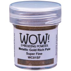 WC01SF Puder do embossingu WOW! - Metallics - Gold Rich Pale - Super Fine